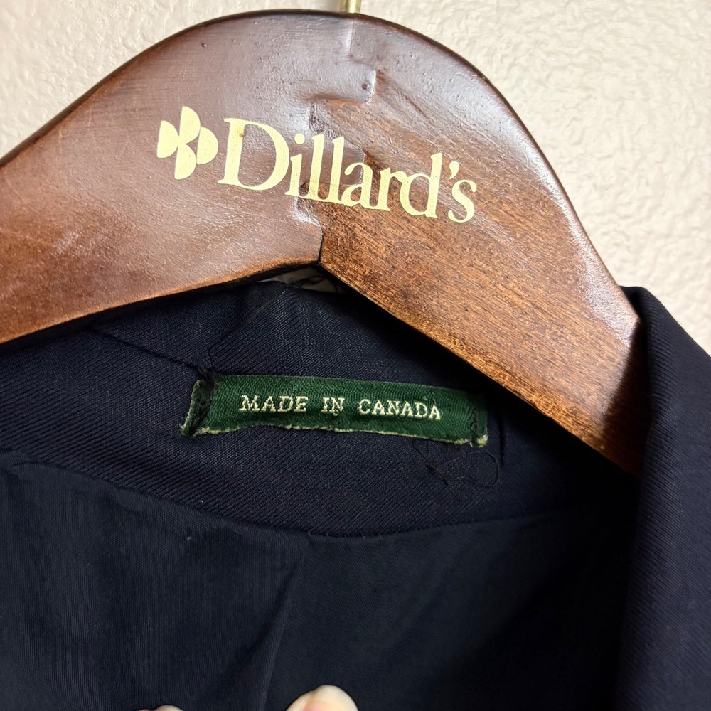 Lauren Ralph Lauren Blazer 44R Navy Blue Wool Gold Button Preppy Classic - Picture 7 of 8